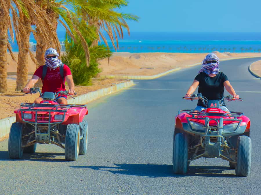 Hurghada: Quad Bike, Camel, Show, Dinner, & Stargazing Trip - Two hours across sand, valleys, and Red Sea views