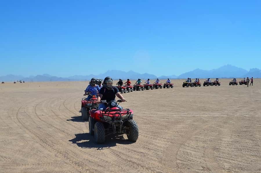 Hurghada: Red Sea Desert Quad Biking Tour & Sand Mountain - The ride back and what happens at the garage