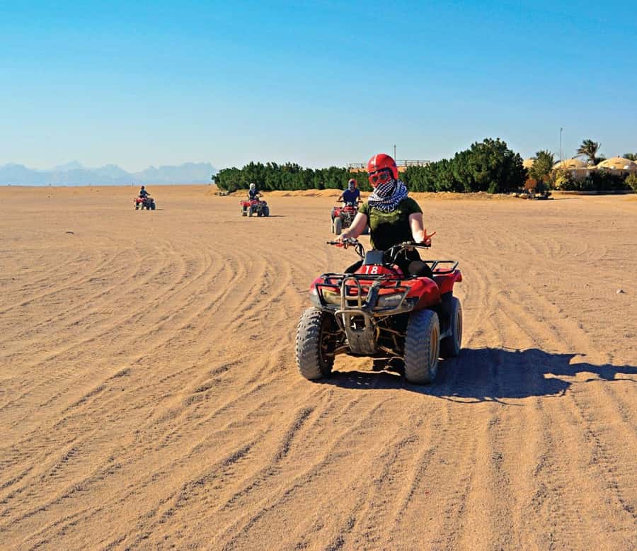 Hurghada: Safari Jeep, Quad, Buggy, Camel Ride & BBQ Dinner - Dinner, Arabic tea, and the Tanoura show