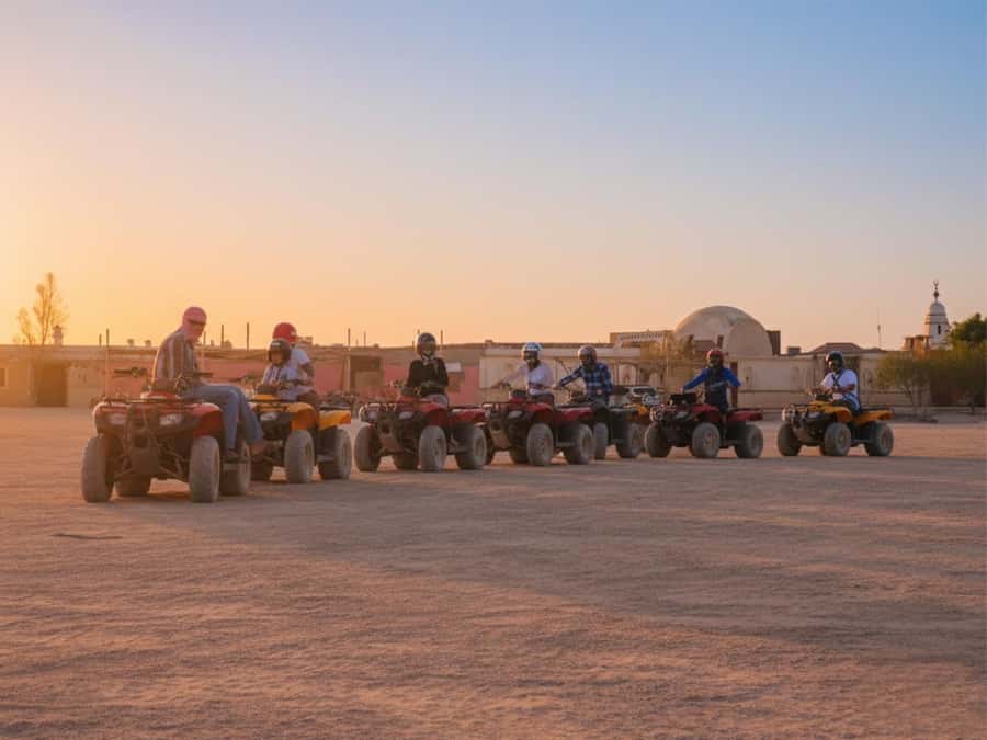 Hurghada: Sunrise Quad Bike, Camel and Oriental Breakfast - Safety first at the quad station