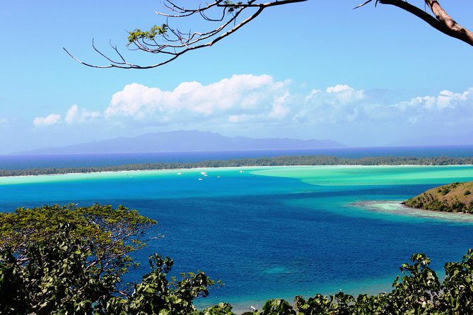 Island Tour & Getaway on the Bora Bora Mountains by Quad / ATV - Anaue Rock and views toward Mount Otemanu