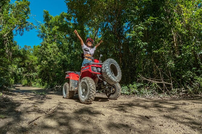 Jungle, Caverns and Tequila Mayan ATV Experience - Riding the ATV through jungle and village roads