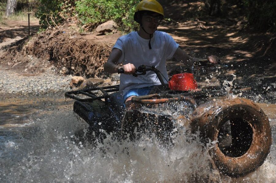 Kemer: Forest, Mud, and Streams Quad Safari Tour with Pickup - Forest paths, little hills, and dusty runs