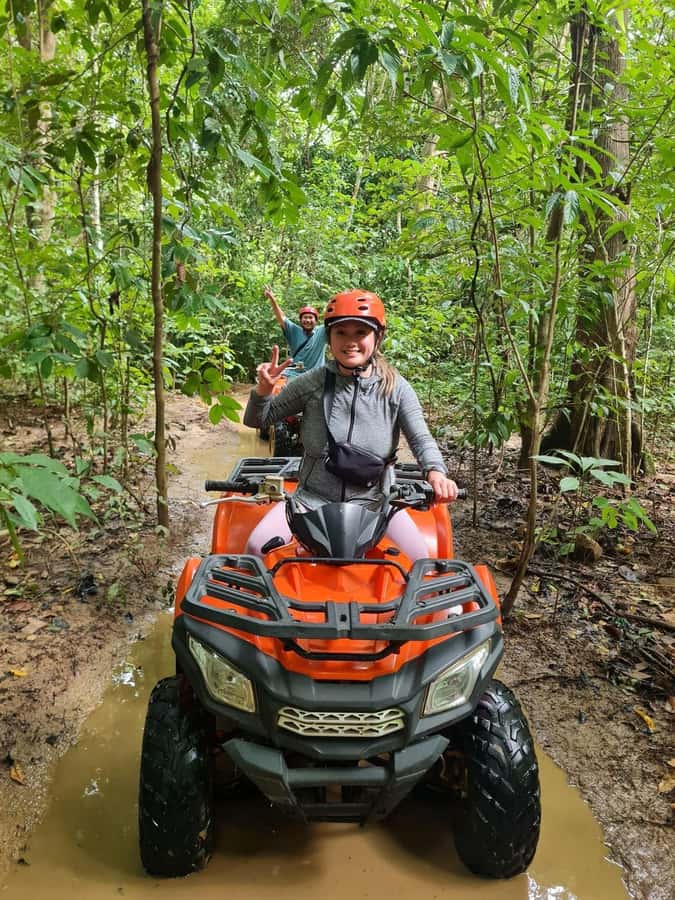 KhaoSok: Green Trails ATV Safari in Khao Sok - Mud, river crossings, and rough trail sections