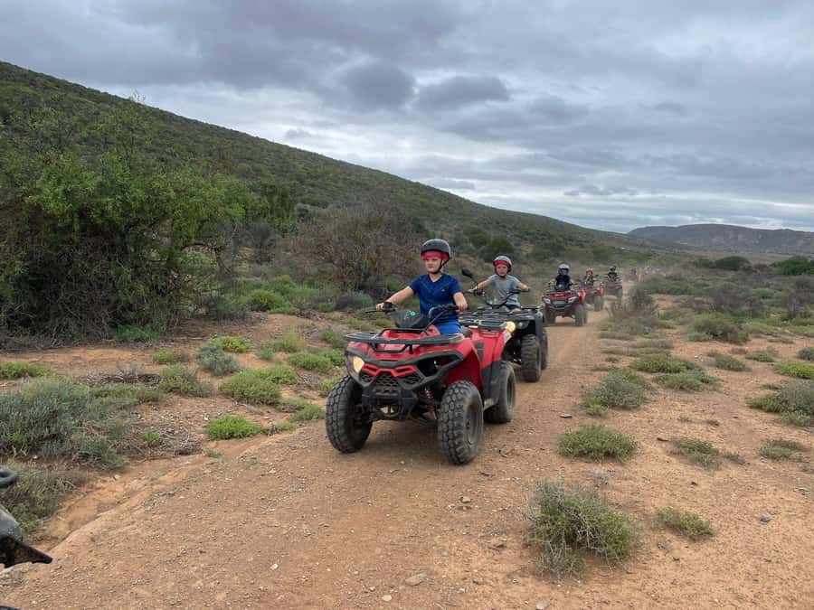 KLEIN KAROO at Oudtshoorn QUAD BIKE FUN RIDE - Handling the trees, turns, and rough ground