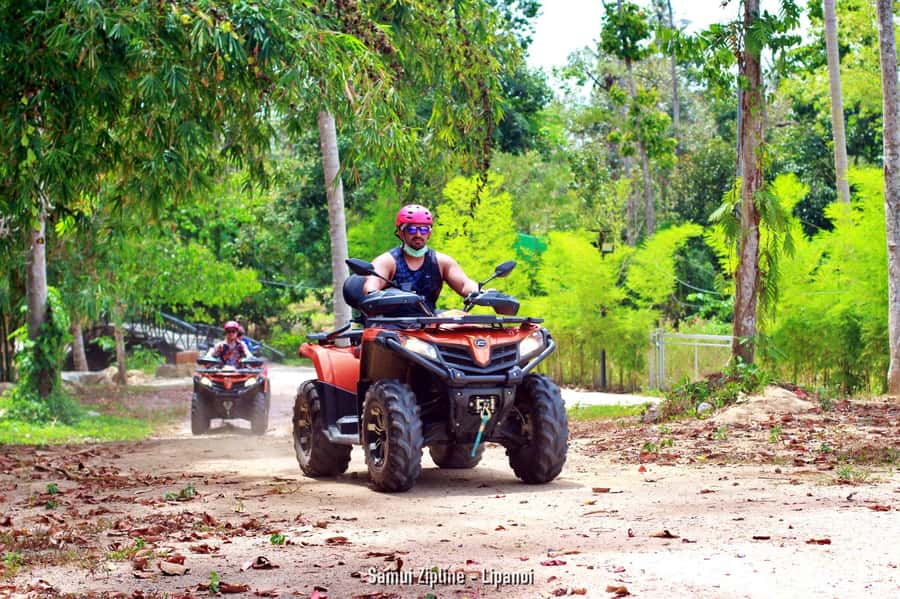 Koh Samui: ATV And Zipline Experience with Transfer - Ziplining above the trees