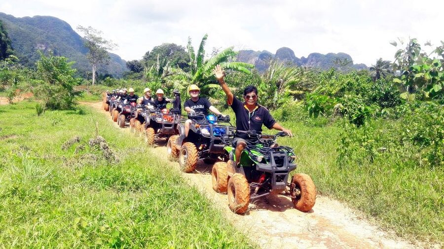 Krabi: Half-Day Blue Lagoon Kayaking at Klong Srakaew & ATV - Walking the rainforest route beside the pools