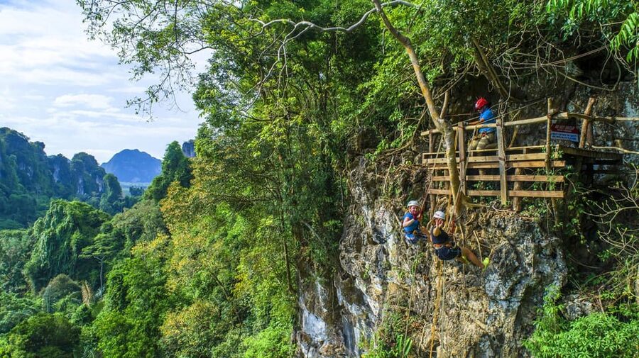 Krabi: Zipline, ATV & Top Rope Climbing Experience - Abseiling down rock instead of stopping at the zipline