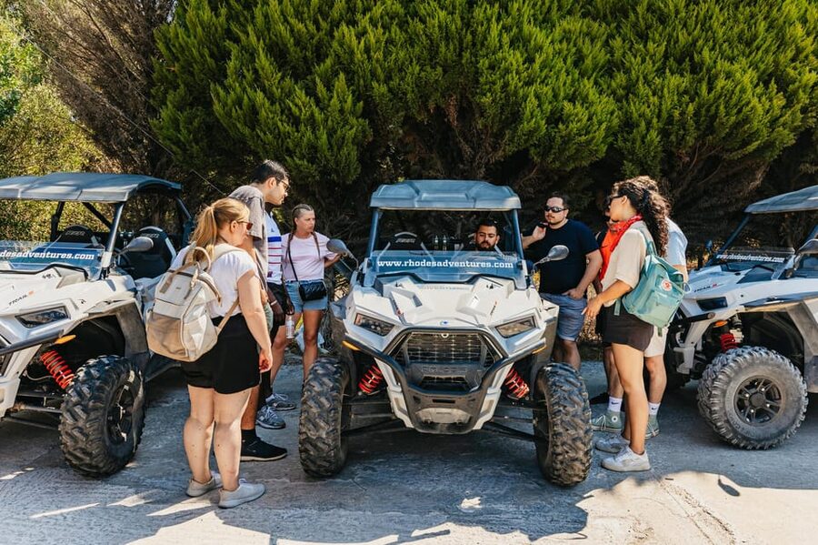 Kremasti: Rhodes 4x4 Buggy Off-Road Tour - The local farm stop and Rhodes flavors
