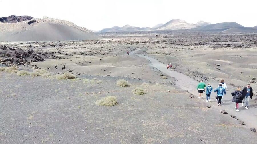 Lanzarote: On-Road Guided Buggy Volcano Tour - Walking into El Cuervo volcano