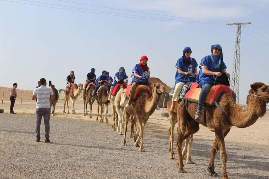 Luxury Agafay Desert : Quad , Camel Ride, Pool & Dinner Show - A camel ride in traditional blue clothing