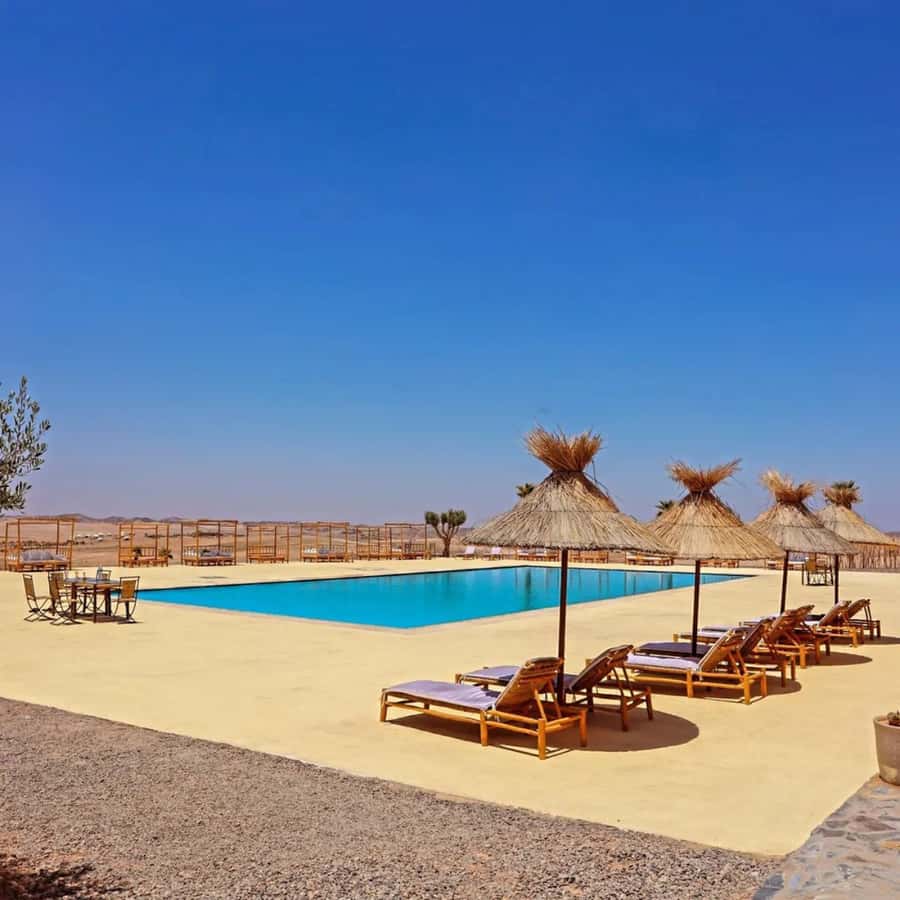 Luxury Agafay Desert : Quad , Camel Ride, Pool & Dinner Show - Pool time at the desert camp