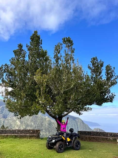 Madeira:Private Mountain Quad Adventure–Explore Wild Madeira - A stop among century-old sequoias