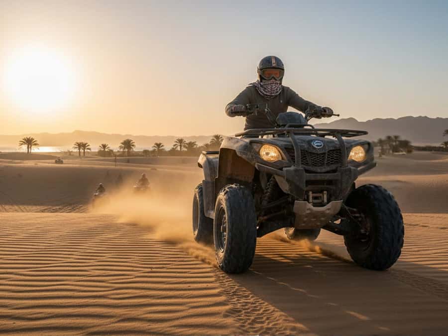 Makadi Bay: Sunrise Quad & Traditional Oriental Breakfast - Two hours across dunes and valleys