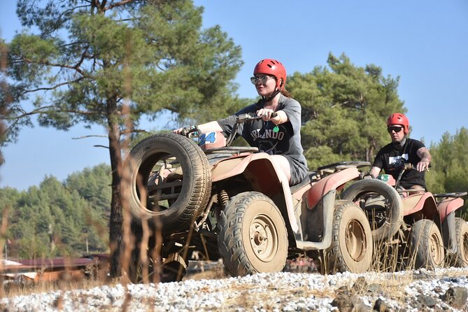Marmaris Quadbike Safari with Water Battle - Safety briefing and getting on the quadbike