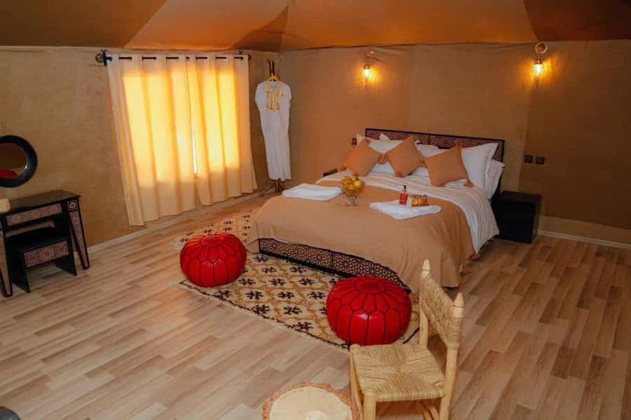 Marrakech: 3-day Exclusive Desert Luxury Tour; Quad & Camels - Sunset by camel in Erg Chebbi