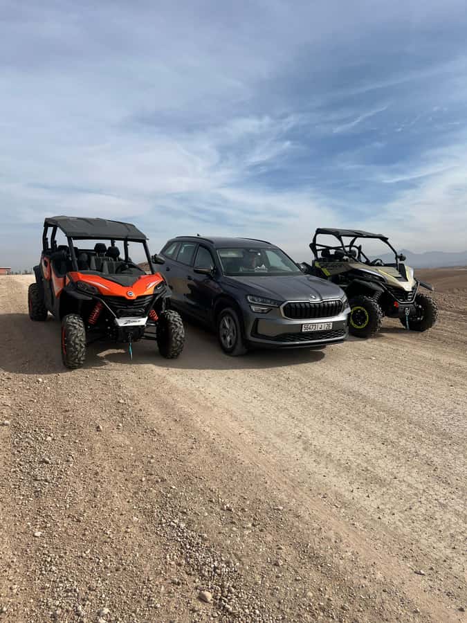 Marrakech: Agafay Desert Buggy bike 1000cc, Tea & Transfer - Starting with tea in the desert