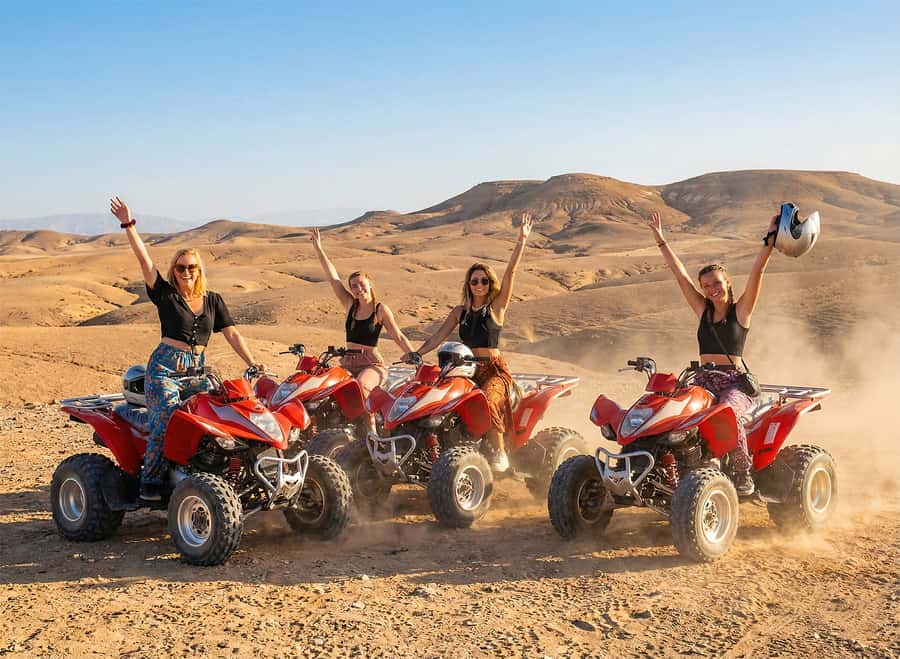 Marrakech: Agafay Desert: Camel ride Quad Bike, Dinner show - Leaving Marrakech for Agafay’s rocky hills