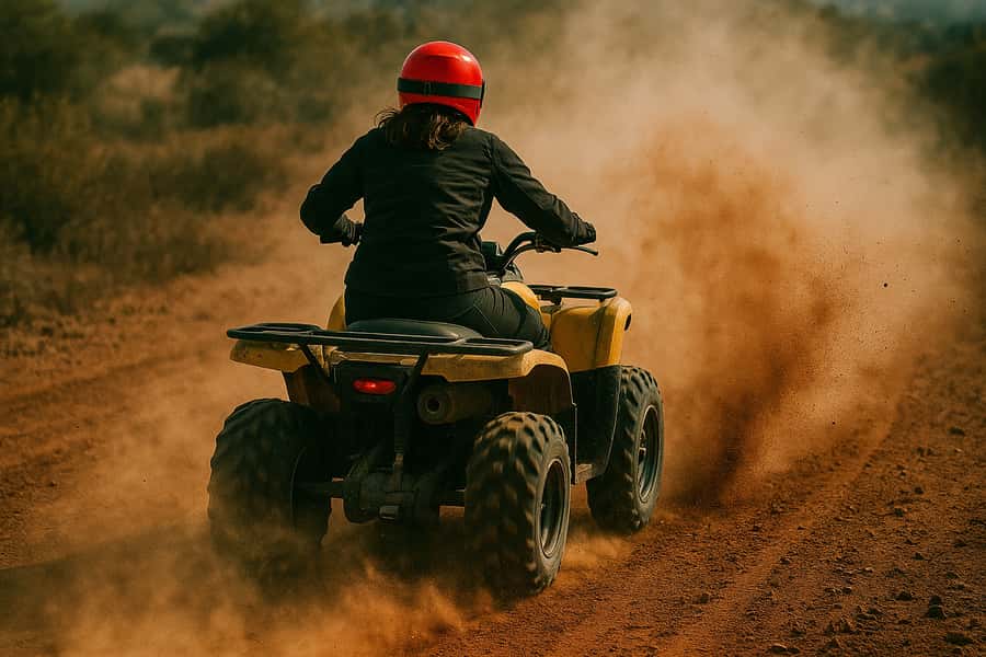 Marrakech: Agafay Desert Quad Bike with Camels & Dinner Show - Camel riding with Atlas Mountain views