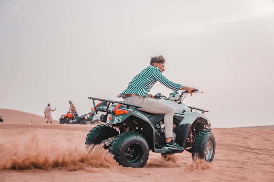 Marrakech: Agafay Desert Quad Bike with Camels & Dinner Show - Sunset over Agafay’s white hills
