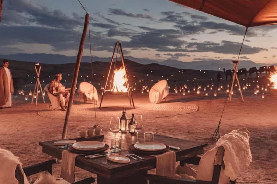 Marrakech: Agafay Desert Quad Bike with Camels & Dinner Show - The drive out from Marrakech