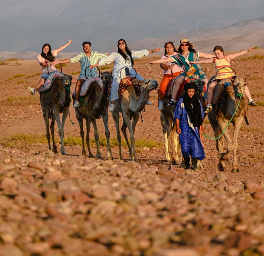 Marrakech: Agafay Desert Quad, Camel Ride & Dinner Show - The quad ride across dry riverbeds and open tracks