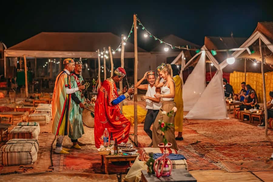 Marrakech: Buggy Ride, Pool & Dinner Show in Agafay Desert - Cooling off beside the desert camp