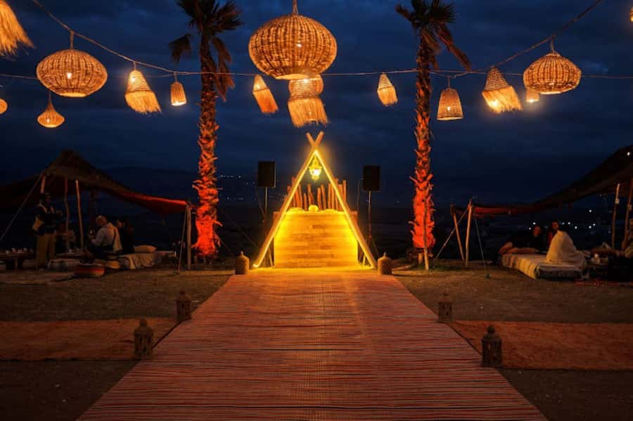 Marrakech: Camel & Quad Bike Tour with Sunset, Dinner & Show - Dinner under a Berber tent