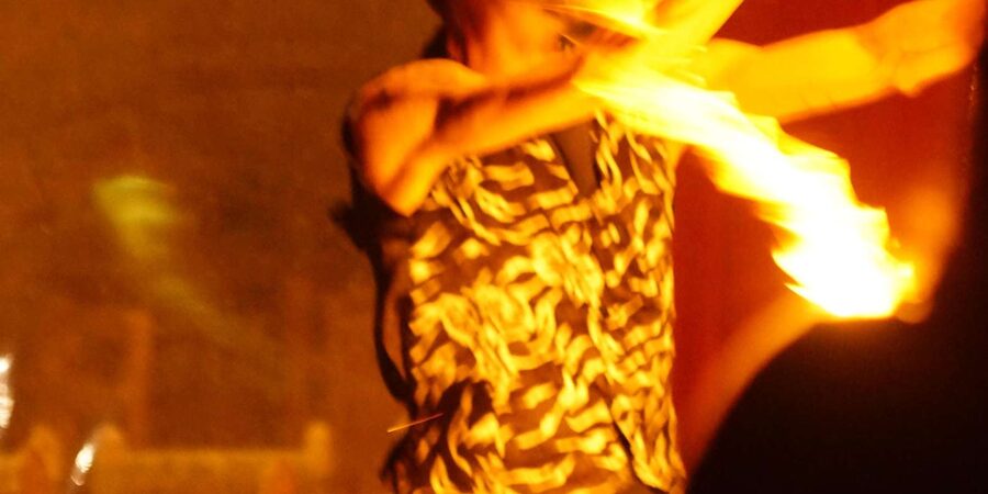 Marrakech Desert Sunset: Quad Biking, Dinner & Fire Show - Music, dancing, and the fire show
