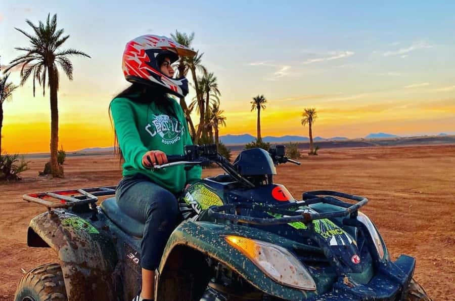 Marrakech: Dunes of the Palmeraie Quad Bike Ride with Tea - Getting comfortable on the quad