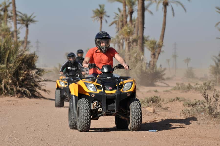 Marrakech:excursion quad in Oasis palm & jbilat desert,tea - Leaving Marrakech for the Palmeraie