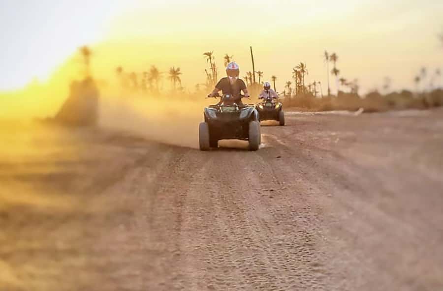 Marrakech, explore the palm grove desert by quad bike - Getting ready at Sun Quad Aventure