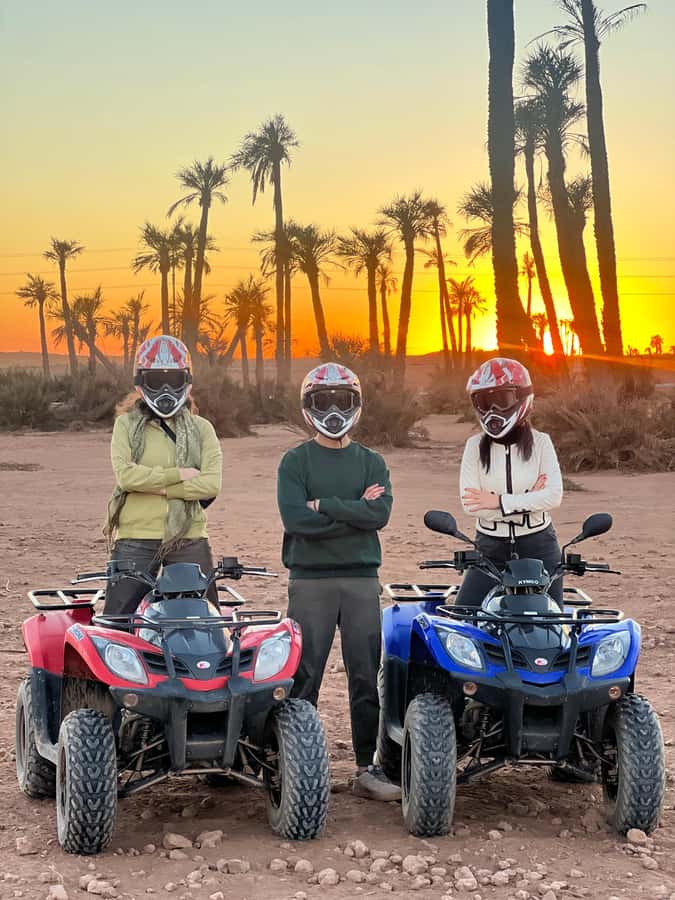 Marrakech: Palm Grove and Jbilat Desert Quad Bike Tour - Two hours through palms, dust, and village roads