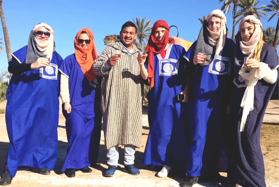 Marrakech Palmeraie: Camel Ride & Quad Bike Experience - Getting dressed for the camel ride