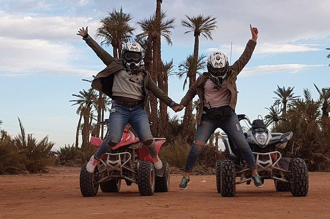 Marrakech Palmeraie Quad Bike Desert Adventure - Getting comfortable on a four-wheel quad