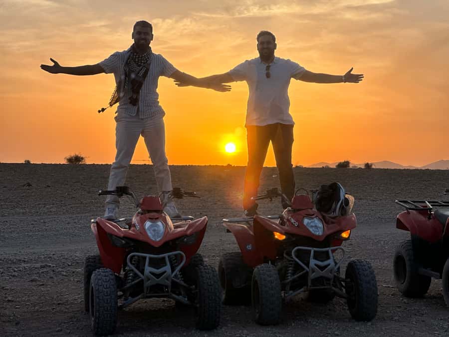 Marrakech: quad Adventure at the Dunes of the palmery desert - What the shared quad arrangement means