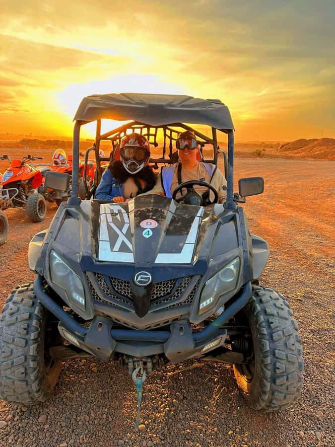 Marrakech : Ride buggy in the desert of the palm grove - Leaving Marrakech by air-conditioned minivan