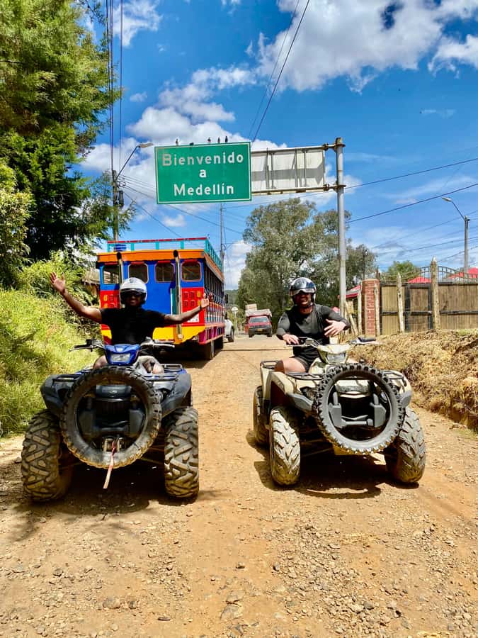 Medellin: ATV Tour 3 Mountains - The waterfall stop and ecological trail