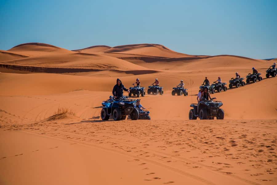 Merzouga : Adventure Quad Bike Safari, & Sandboarding - From the hotel reception to the camel park