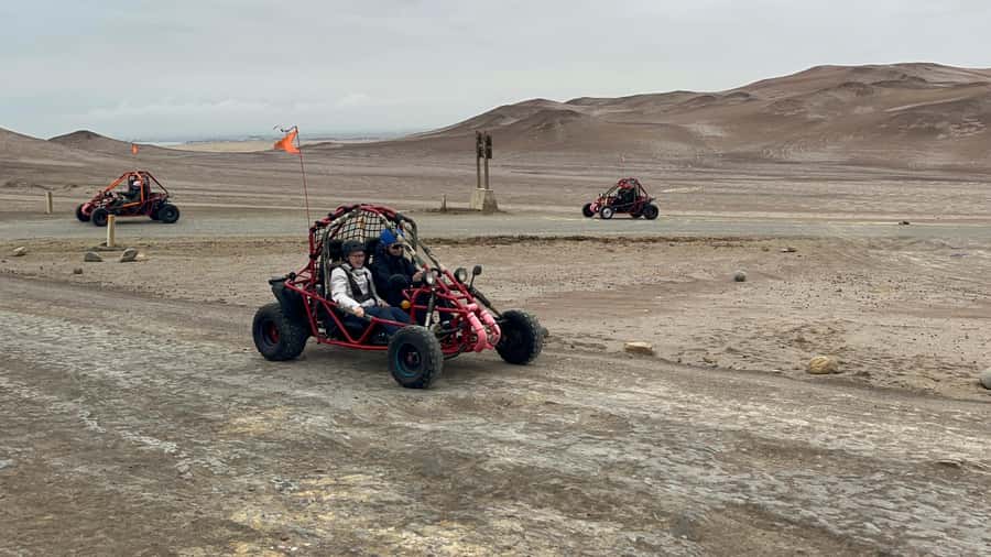 Mini Buggy GO KART in Paracas National Reserve - Red Beach and the unusual color of the coast