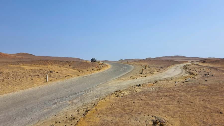 Mini Buggy GO KART in Paracas National Reserve - The upper viewpoint over desert and ocean