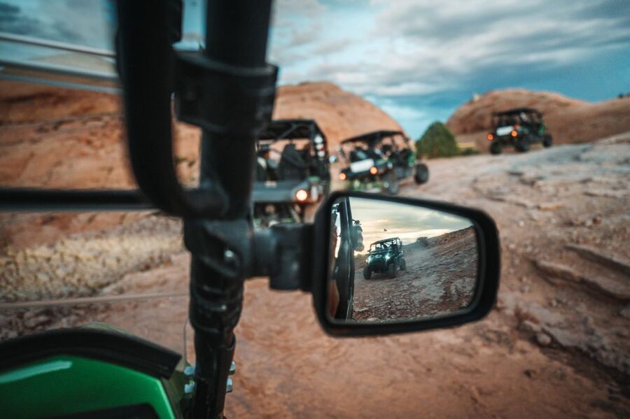 Moab: Hell's Revenge UTV 4x4 Guided Adventure - Climbing the red-rock fins