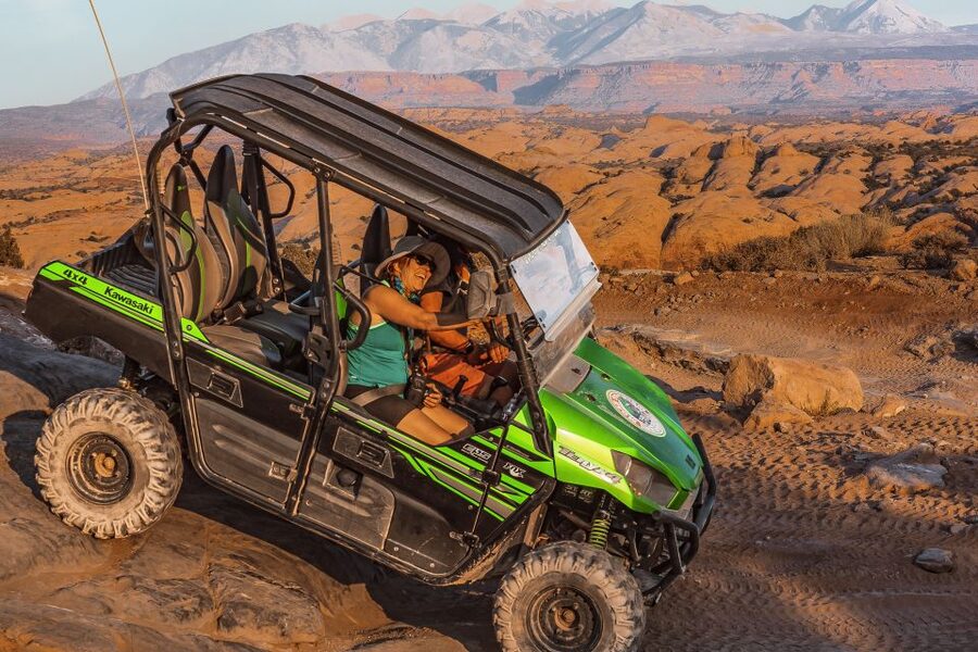 Moab: Hell's Revenge UTV 4x4 Guided Adventure - Lake Michigan, Lion’s Back, and dinosaur tracks