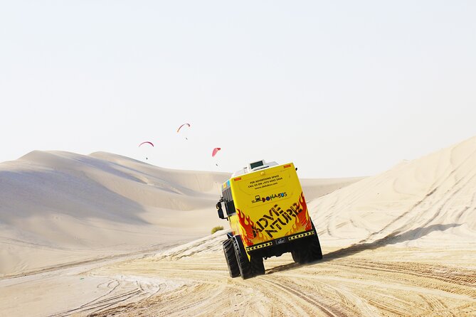 Monster Bus desert adventure: Dune bashing and sandboarding - The ride from Doha to Sealine