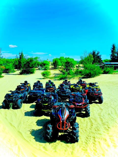 Mui Ne special: Quad Bike ATV drive by yourself+ Jeep &Guide - Red Sand Dunes for photos and sunset