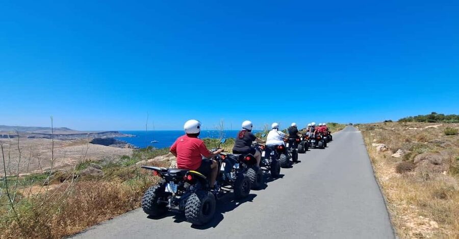 North Malta: Quad Bike Tour with Scenic Land, Sea & Swimming - The Armier Bay swim stop
