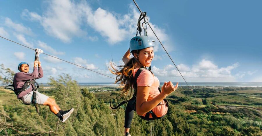 Oahu: North Shore Zip Line Adventure with ATV and Farm Tour - Eight zip lines with ocean and mountain views
