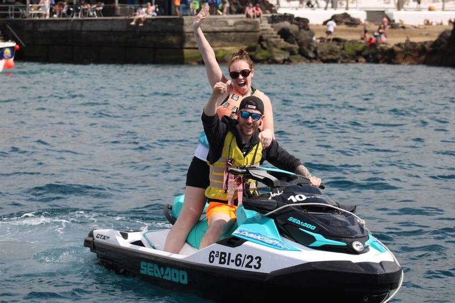 PACK DUO Lanzarote: Buggy and Jet Ski Adventure - The Playa Chica jet ski session