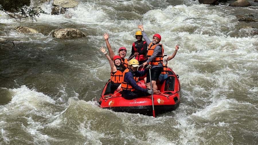 Phuket: Bamboo Rafting 5KM + ATV 30MIN with Adv Raft Option - A long road from Patong to Phang Nga