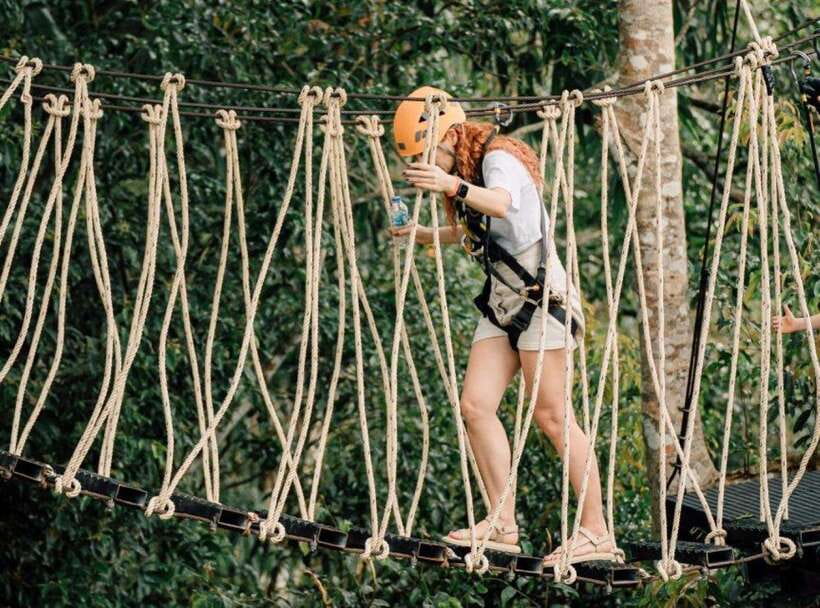 Phuket: Big Buddha Viewpoint ATV Tour and Zipline Adventure - Ziplining through the treetops